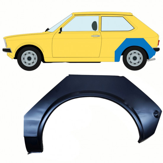 Panneau de réparation arc d'aile arrière pour VW Polo 1975-1981 / Gauche /  8799