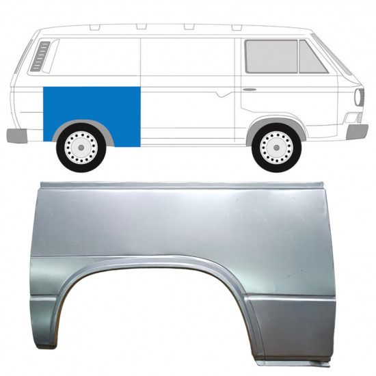 Panneau de réparation arc d'aile arrière pour VW Transporter T3 1979-1992 / Droite 7136