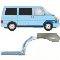 Réparation bas de caisse + passage de roue avant + aile avant pour VW Transporter T4 Caravelle 1996- / Droite / Ensemble 10043