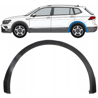 Moulure latérale sur aile arrière pour Volkswagen Tiguan 2016-2024 Allspace / Gauche 8194