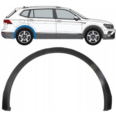 Moulure latérale sur aile arrière pour Volkswagen Tiguan 2016-2024 Allspace / Droite 8193