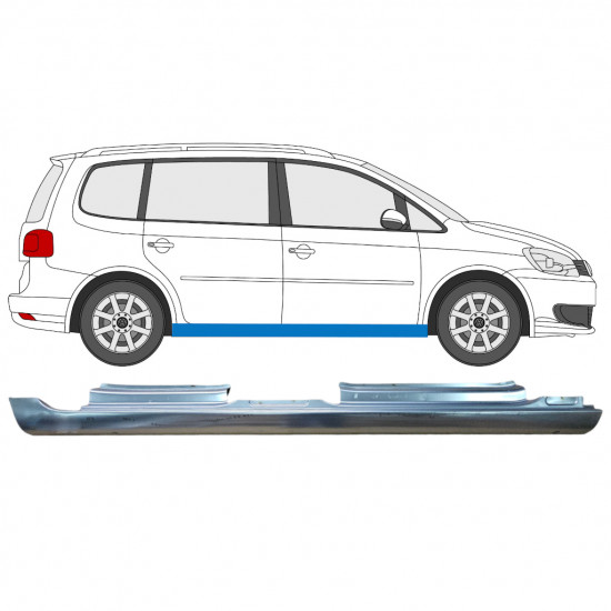 Panneau de réparation du seuil pour VW Touran 2010-2015 / Droite 8197