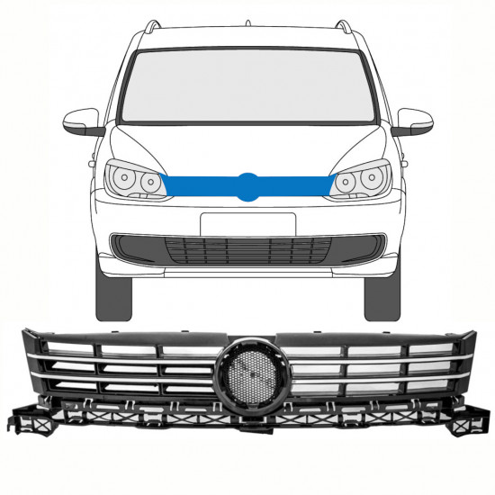 Grille de calandre pour Volkswagen Touran 2010-2015 8417