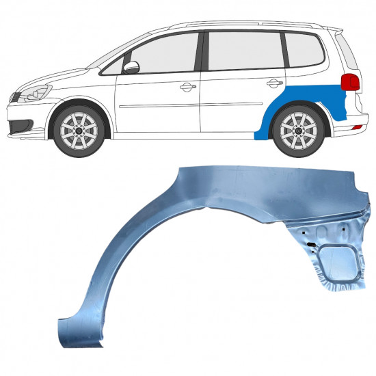 VW TOURAN 2010-2015 PASSAGE DE ROUE ARRIÈRE / GAUCHE