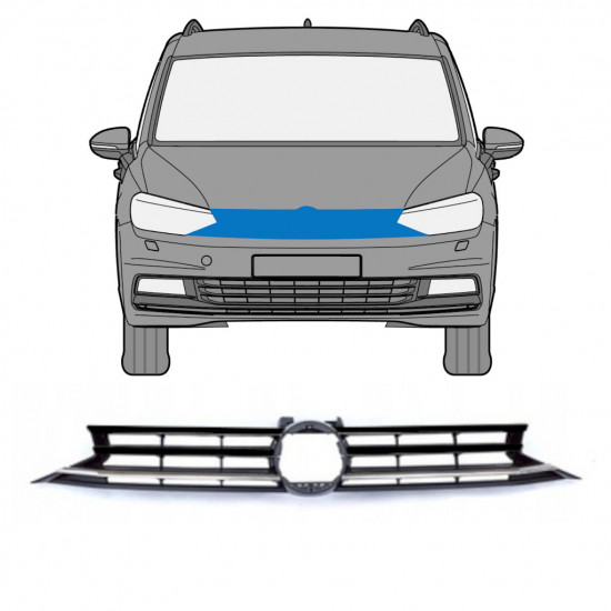 Grille de calandre pour Volkswagen Touran 2015- 7526