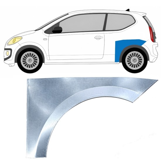 Panneau de réparation arc d'aile arrière pour Volkswagen UP! 2011- / Gauche 17209