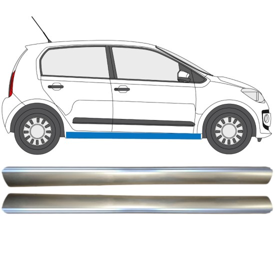 Réparation bas de caisse inférieure pour Volkswagen UP! 2011- / Gauche+Droit / Ensemble 14820