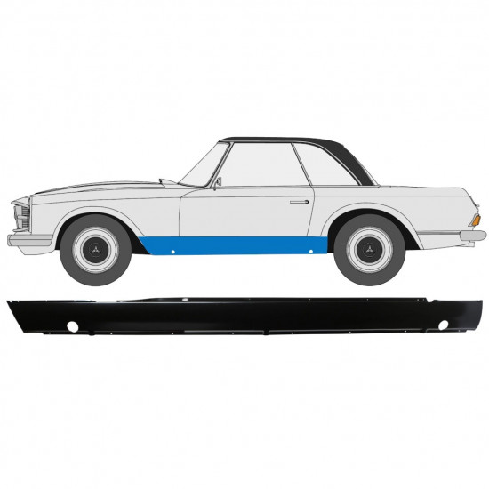 Panneau de réparation du seuil pour Mercedes SL-Class 1963-1971 / Gauche 12736