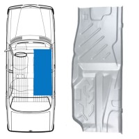 Panneau de réparation du plancher pour Mercedes W123 1975-1985 / Droite 16050