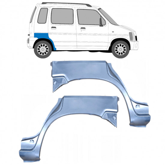 Panneau de réparation arc d'aile arrière pour Suzuki Wagon R+ 1993-2000 / Gauche+Droit / Ensemble 9594