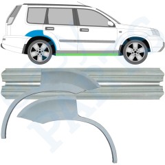Réparation bas de caisse + passage de roue arrière pour Nissan X-Trail 2001-2007 / Gauche+Droit / Ensemble 9638