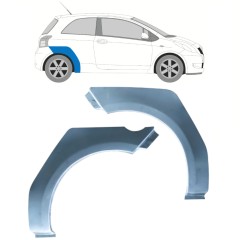 Panneau de réparation arc d'aile arrière pour Toyota Yaris 2006-2011 / Gauche+Droit / Ensemble 11446