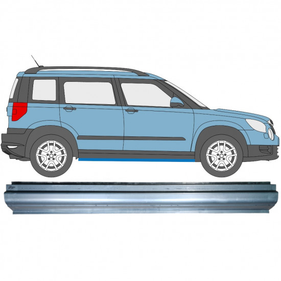 Réparation bas de caisse pour Skoda Yeti 2009- / Gauche = Droite (symétrique) 7201