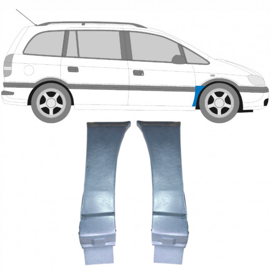 Panneau de réparation de l’aile avant pour Opel Zafira 1999-2005 / Gauche+Droit / Ensemble 9404