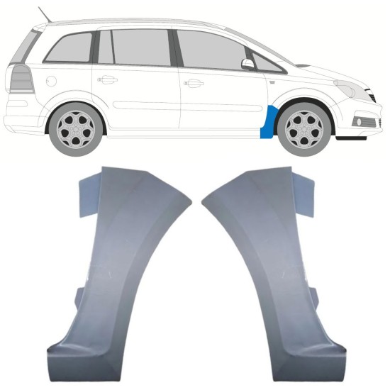 Panneau de réparation de l’aile avant pour Opel Zafira B 2005-2012 / Gauche+Droit / Ensemble 16852