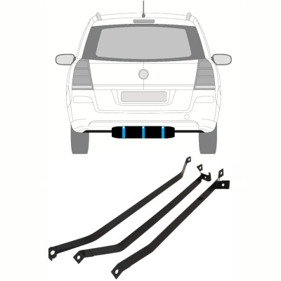 Réservoir à carburant sangles pour Opel Zafira B 2005-2012 16026
