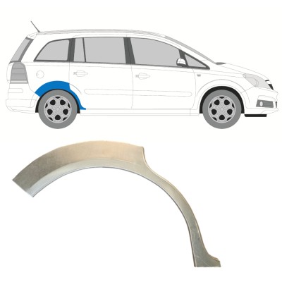 Panneau de réparation arc d'aile arrière pour Opel Zafira B 2005-2012 / Droite 14756