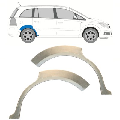 Panneau de réparation arc d'aile arrière pour Opel Zafira B 2005-2012 / Gauche+Droit / Ensemble 14758