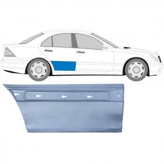 Panneau de réparation de porte arrière haut pour Mercedes C-class 2000-2007 / Droite 5899