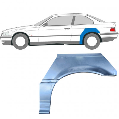 Panneau de réparation arc d'aile arrière pour BMW E36 3 Cabrio 1990-2000 / Gauche / COUPE 6213