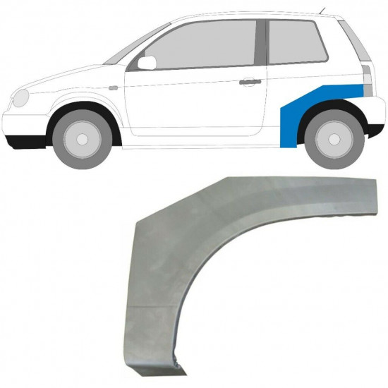 Panneau de réparation arc d'aile arrière pour VW Lupo Seat Arosa 1998-2005 / Gauche 5048