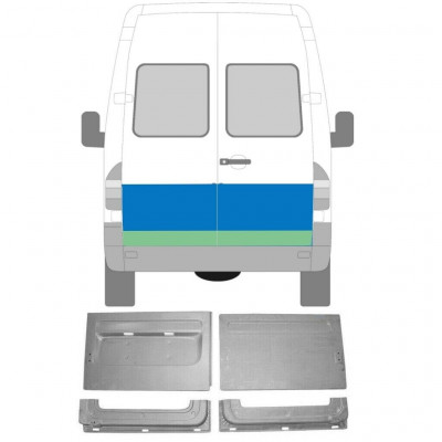 Panneau de réparation de porte arrière pour Mercedes Sprinter 1995-2006 / Gauche+Droit / Ensemble 5338