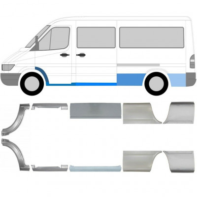 MERCEDES SPRINTER 1995-2006 EMPATTEMENT MOYEN PANNEAU DE RÉPARATION / ENSEMBLE DE 10