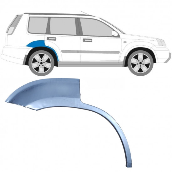 NISSAN X-TRAIL 2001-2007 PASSAGE DE ROUE ARRIÈRE VERSION SIMPLE / DROIT